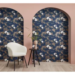 Kwantum Behang Anna Blauw