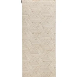 Kwantum Behang Lilly Bruin/Wit