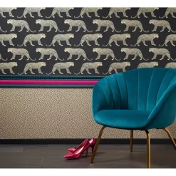 Kwantum Behang Romana Zwart Goud