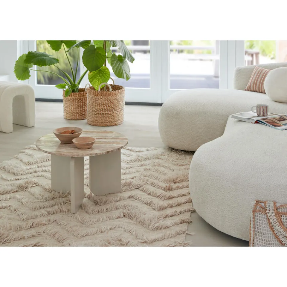 Kwantum Bijzettafel Brez Marmer Taupe ø 60x38 Cm