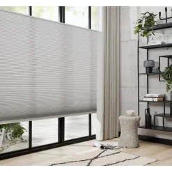 Kwantum Fenstr Dubbel Plissé Puck Lichtgrijs Lichtdoorlatend