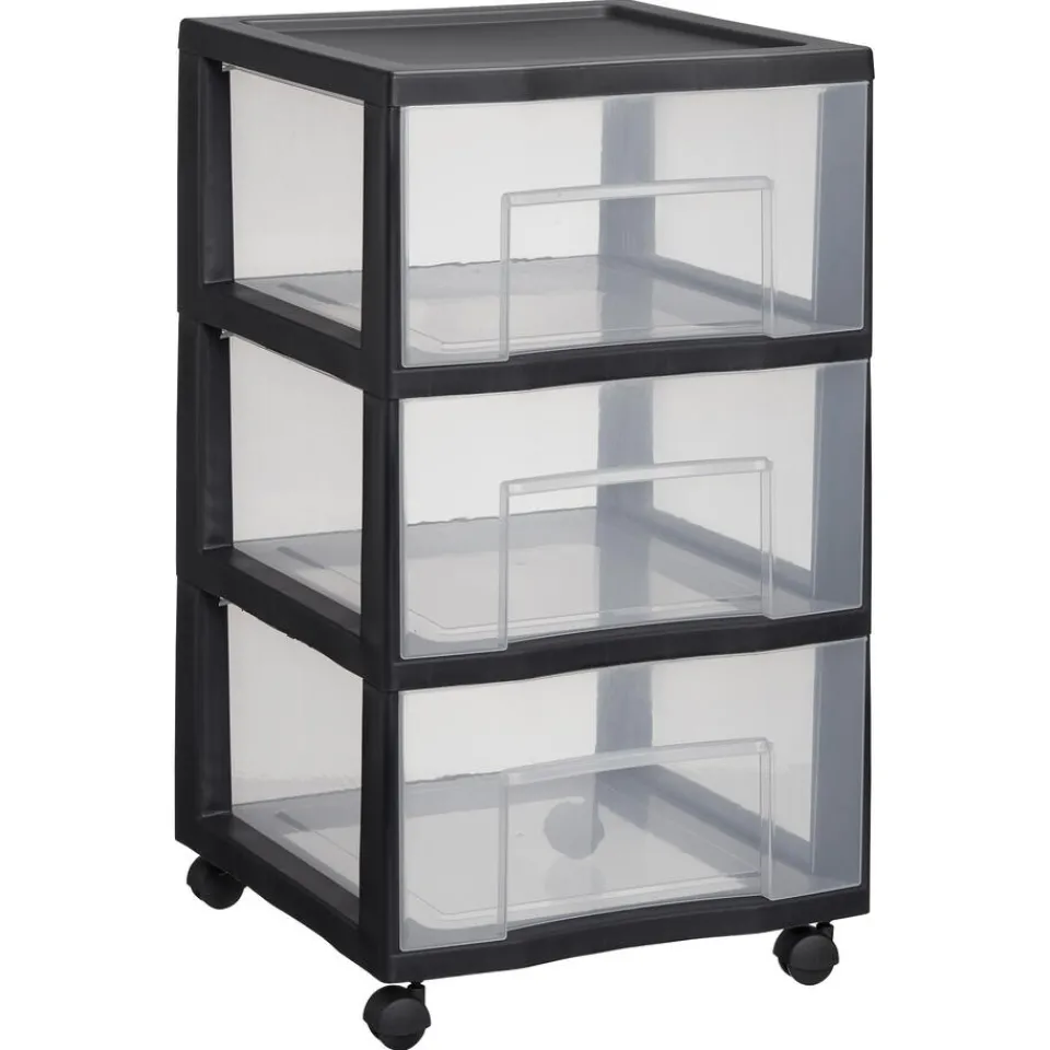 Kwantum Ladekast Op Wielen Zwart XL