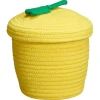 Kwantum Mand Met Deksel Loisy Geel