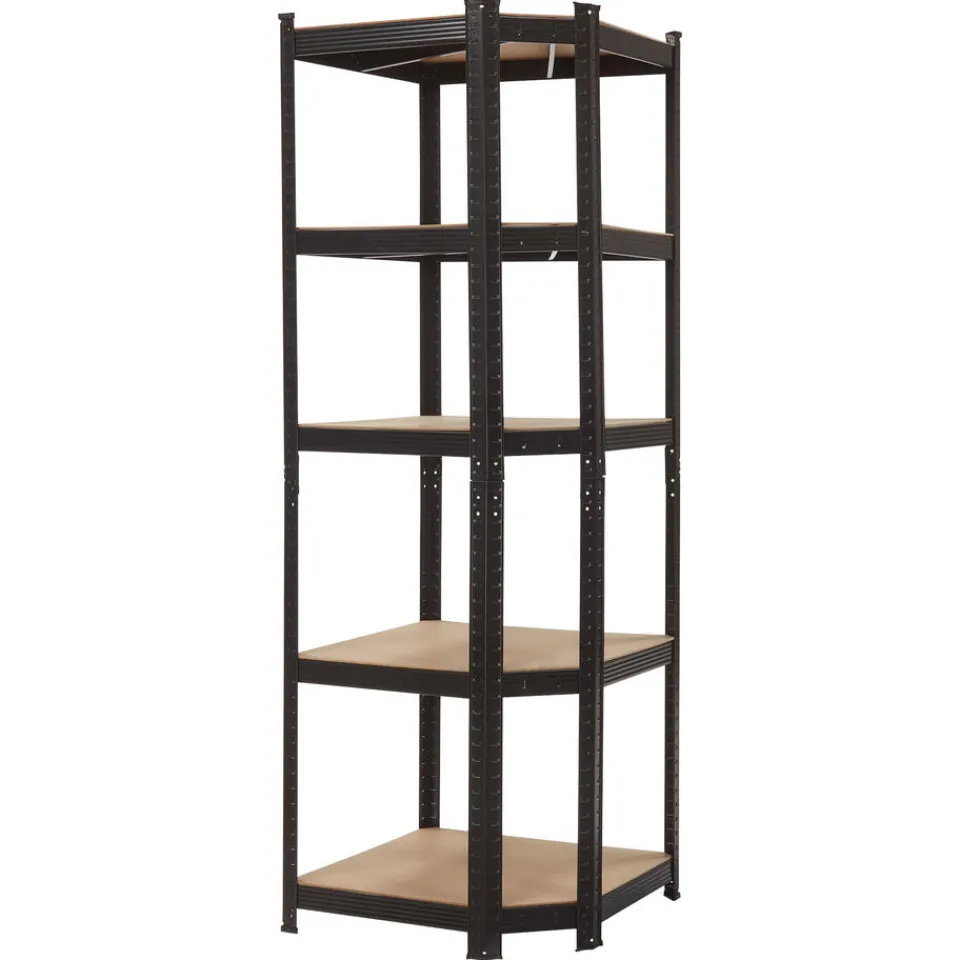 Kwantum Opbergrek Verzinkt Hoek Zwart