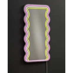 Kwantum Spiegel Met Verlichting - Wave - Neon - - 70x35 Cm