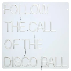 Kwantum Wandlamp Neon Discoball Rood